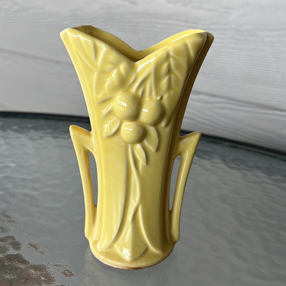 McCoy 1940s Leaves and Berries Vase.